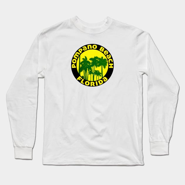 Pompano Beach Florida Keys Beach Ocean Travel Long Sleeve T-Shirt by heybert00